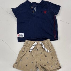 Baby Boy Carters Lobster Shirt and Shorts